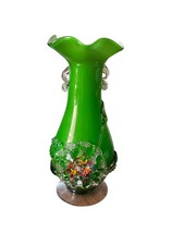 Vaso verde murano - murano, anni