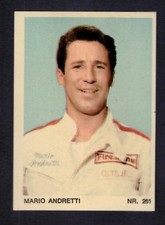 figurina Mario Andretti nuova con velina primi anni 70 tipo Panini  / Ediraf