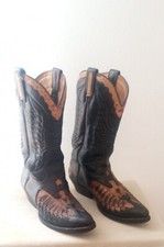 Stivali Camperos Western Uomo Sendra Boots 2720 in Vero Cuoio Marrone e Pitone