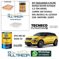 TAGLIANDO 3 FILTRI OLIO