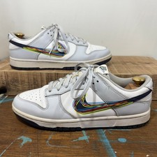 Nike - Scarpe da ginnastica Dunk Low '3D Swoosh' bianche e grigie - UK8.5 - DV6482-100