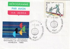 Aerogramma campionati mondiali - aerogramma,