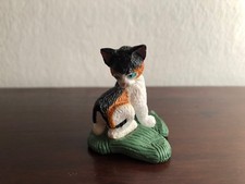 M.E.G. 1994 MEG Giocattolo in PVC Gattino Gatto Figura Cucciolo My Pocket Bianco Marrone Gatto 