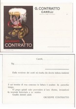 STORIA POSTALE CARTOLINA CONTRATTO VINI E SPUMANTI
