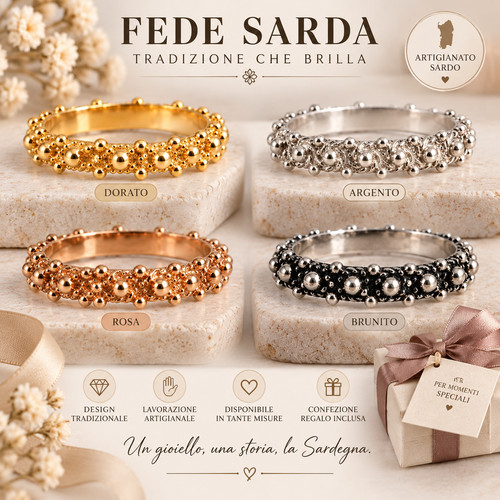 Fedine sarde argento - fedine, in