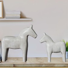 2 statuette di cavalli in