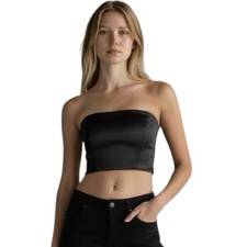ZARA corsetto raso nero tubino