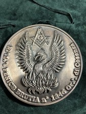 Medaglia Massoneria R. L. Fenice Brutia n. 1346 Oriente di Cosenza. DM 100 mm.
