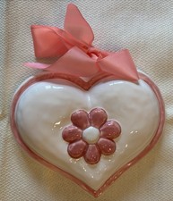 THUN NATALE FORMELLA CUORE BIANCO ROSA  scatola garanzia fuori produzione