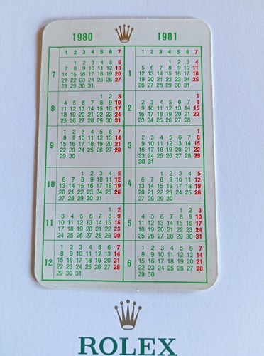 Rare genuine rolex calendar - genuine,
