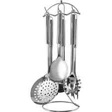 Set Utensili da cucina con stand 7 pezzi in acciaio arredo casa