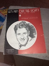 Spartiti musicali vintage spegniamo le luci e andiamo a dormire 1932 Rudy Vallee