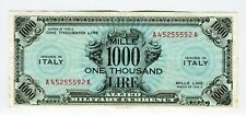 Banconota 1000 Lire Allied Military AM Bilingua 1943