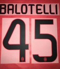 KIT BALOTELLI 45 NERO X MAGLIA CALCIO MILAN 12-13 NUOVO NEW 