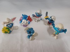 6 puffi smurf da collezione