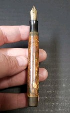 Penna stilografica vintage Parker Duofold Deluxe pennino 14k grande "senza tappo"