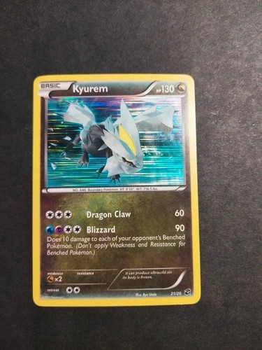Carta pokemon kyurem 20 - carta, 21/20