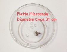 Piatto di Vetro Temperato per Forno a Microonde Diametro 31 31.5 32 cm Artech
