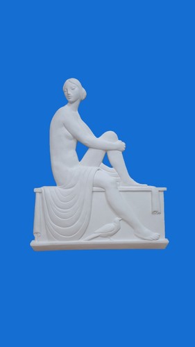 Bassorilievo gesso dea - in, con