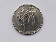 LIRE 100 - REPUBBLICA ITALIANA - PRE-EURO - 1978 - RARA - MINERVA CON ULIVO
