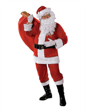 Rubies Costume Da Babbo Natale Premium per Adulto, Completo Con Barba, Taglia Un