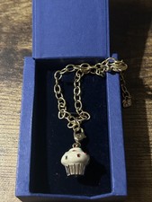 Bracciale Swarovski Cupcake Muffin Placcato Oro Giallo Charm e Swarovski Charm