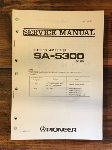 Pioneer 5300 amplificatore - pioneer, sa-5300