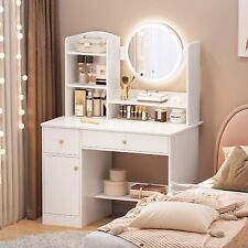 Postazione da Trucco con Illuminazione Tavolo da Trucco con Specchio Toilette