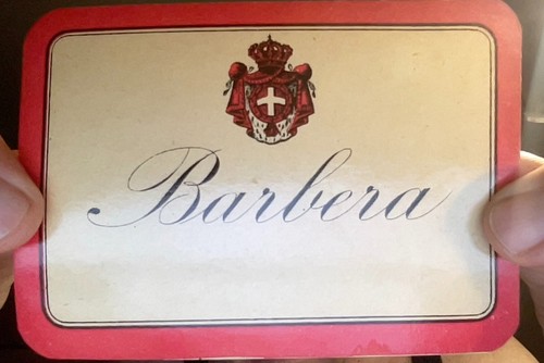 Etichetta vino barbera - vino, con
