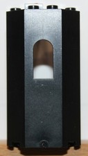 Lego articolo 30246 - Panel 3X4X6 Turret Wall With Window - Colore Black