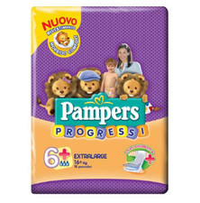 Pampers Progressi 6+ 16+ Kg. 18 Pannolini Made In Italy
