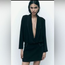 Zara Black Rhinestone Short