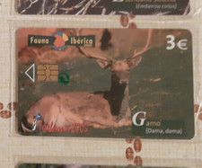 Carta telefonica Spagna   Fauna Iberica Daino Gamo in blister