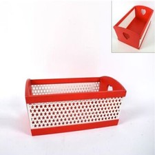 Cesto cestino in legno rosso