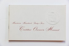 1962 Cadillac Owner's Manual