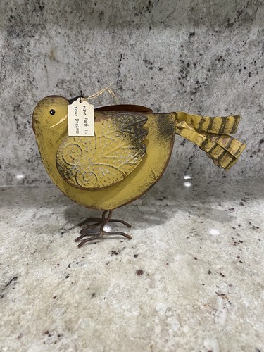 Scultura canarino giallo