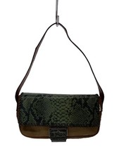Borsa a mano in pelle verde