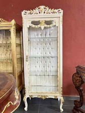 Vetrina vetrina stile antico francese fatta a mano vetrina bianca arredo casa