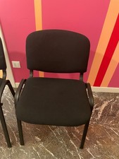 set 10 sedie da ufficio tessuto nero. Ottimo stato.