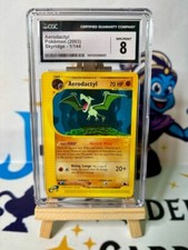 Pokemon Aerodactyl skyridge eng CGC 8 #1 (no holo box fossil Crystal Charizard)