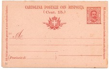 UMBERTO I cartolina postale