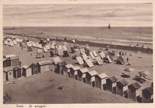 17362-EMILIA ROMAGNA, SPIAGGIA, CERVIA CON I CAPANNI E PARASOLE, 10 cent., 1937