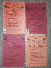 DIARIO DELLA GUERRA D'ITALIA raccolta bollettini ufficiali –Lotto di 4- 1915/17
