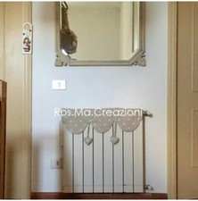 Copri Termosifone Onde con Cuori  su Misura Fatto A Mano