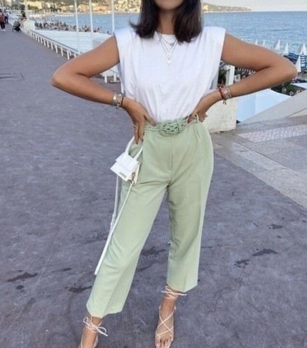 Zara high waisted - belted, pants