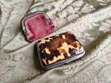 Tabacchiera antica in tartaruga vintage anni '20 + altra in stoffa in omaggio