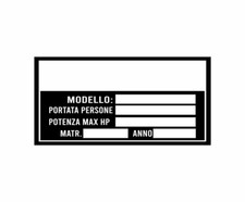 TARGHETTE alluminio BARCA standard neutra o con dati personalizzati