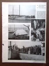 Articolo del 1942 Annuale Aeronautica Motobarca Dalmazia Del Poggio Vivaldi Grey