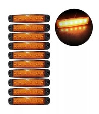 10X 24V 24 Volt 6 Led Ambra Luci Marker Laterali Posizione Camion Rimorchio
