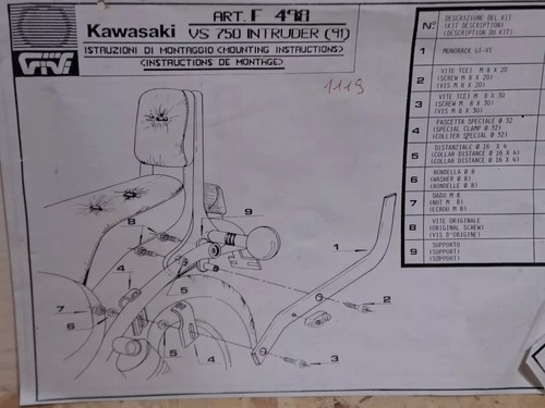 Givi monorack f498 kawasaki - givi,